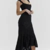 Czarna sukienka maxi Cesca w kwiaty Czarna sukienka maxi Cesca w kwiaty