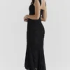 Czarna sukienka maxi Cesca w kwiaty Czarna sukienka maxi Cesca w kwiaty
