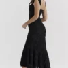 Czarna sukienka maxi Cesca w kwiaty Czarna sukienka maxi Cesca w kwiaty