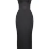 Czarna sukienka maxi Stefania z gorsetem
