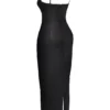 Czarna sukienka maxi Stefania z gorsetem