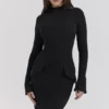 Czarna sukienka maxi z golfem Marie-Louise Czarna sukienka maxi z golfem Marie-Louise