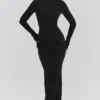 Czarna sukienka maxi z golfem Marie-Louise Czarna sukienka maxi z golfem Marie-Louise