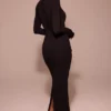 Czarna sukienka maxi z golfem Marie-Louise Czarna sukienka maxi z golfem Marie-Louise