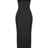 Czarna sukienka maxi z gorsetem Charmaine