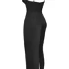 Czarna sukienka maxi z gorsetem Charmaine