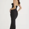 Czarna sukienka maxi z gorsetem Charmaine