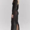 Czarna sukienka maxi z siateczki Everly z Body Czarna sukienka maxi z siateczki Everly z Body