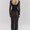 Czarna sukienka maxi z siateczki Everly z Body Czarna sukienka maxi z siateczki Everly z Body