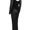 Czarna sukienka maxi z siateczki Everly z Body Czarna sukienka maxi z siateczki Everly z Body