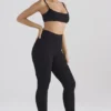 Czarne legginsy z prążkowanej dzianiny Mitzi Czarne legginsy z prążkowanej dzianiny Mitzi