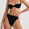 Czarny stanik bikini z fiszbinami Monaco Czarny stanik bikini z fiszbinami Monaco