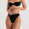 Czarny stanik bikini z fiszbinami Monaco Czarny stanik bikini z fiszbinami Monaco
