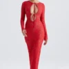 Czerwona koronkowa sukienka maxi „Lisandra” Czerwona koronkowa sukienka maxi „Lisandra”