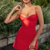 Czerwona mini sukienka Christiana Czerwona mini sukienka Christiana