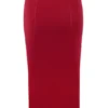 Czerwona spódnica midi Eliane o kroju bodycon
