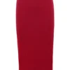Czerwona spódnica midi Eliane o kroju bodycon