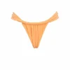 Dół bikini „Athens” w jasnopomarańczowym kolorze z marszczeniem i wysokim stanem