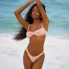 Dół bikini Capri z kwiatowym nadrukiem i wysokim wycięciem