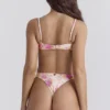 Dół bikini Capri z kwiatowym nadrukiem i wysokim wycięciem