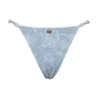 Dół bikini Toulouse w kolorze niebieskim z wzorem paisley i falbanami