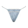 Dół bikini Toulouse w kolorze niebieskim z wzorem paisley i falbanami