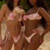Dół bikini Capri z kwiatowym nadrukiem i wysokim wycięciem