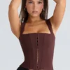 Dopasowany gorsetowy top Balconette Chocolat Dopasowany gorsetowy top Balconette Chocolat