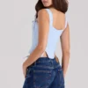 Dwustronny bawełniany top Callie Blue Rose Dwustronny bawełniany top Callie Blue Rose