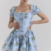 Dwustronny bawełniany top Callie Blue Rose Dwustronny bawełniany top Callie Blue Rose