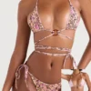 Dwustronny top bikini z wiązaniem na szyi Naxos Blossom Dwustronny top bikini z wiązaniem na szyi Naxos Blossom