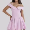 Elida Cotton Candy Twill – mini sukienka z odkrytymi ramionami Elida Cotton Candy Twill – mini sukienka z odkrytymi ramionami