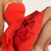 Emmanuela Italian Tomato – plisowana mini sukienka bez ramiączek Emmanuela Italian Tomato – plisowana mini sukienka bez ramiączek