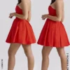 Emmanuela Italian Tomato – plisowana mini sukienka bez ramiączek Emmanuela Italian Tomato – plisowana mini sukienka bez ramiączek