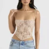 Fernanda Kremowa bluzka z koronką w paisley Fernanda Kremowa bluzka z koronką w paisley