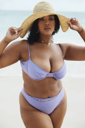Fioletowa topa bikini z fiszbinami Monaco