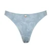 Fioletowe figi bikini Capri z wysokim wycięciem w dolnej części Fioletowe figi bikini Capri z wysokim wycięciem w dolnej części
