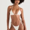 Fioletowy dół Bikini „Santorini” wiązany z boku