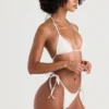 Fioletowy dół Bikini „Santorini” wiązany z boku