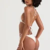 Fioletowy dół Bikini „Santorini” wiązany z boku