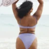 Fioletowy dół Bikini z wysokim stanem Mykonos