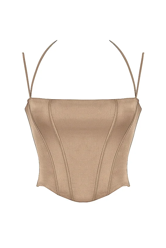 Gorset Chantelle z satyny w kolorze latte Gorset Chantelle z satyny w kolorze latte