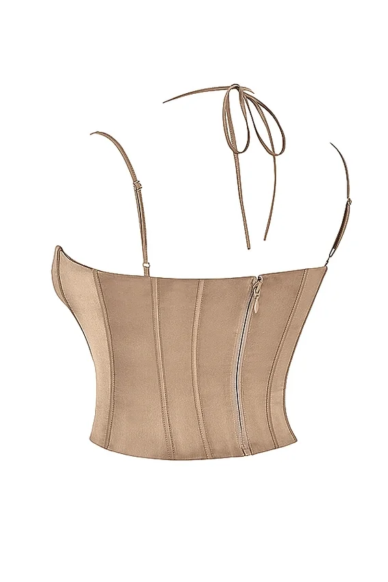 Gorset Chantelle z satyny w kolorze latte Gorset Chantelle z satyny w kolorze latte