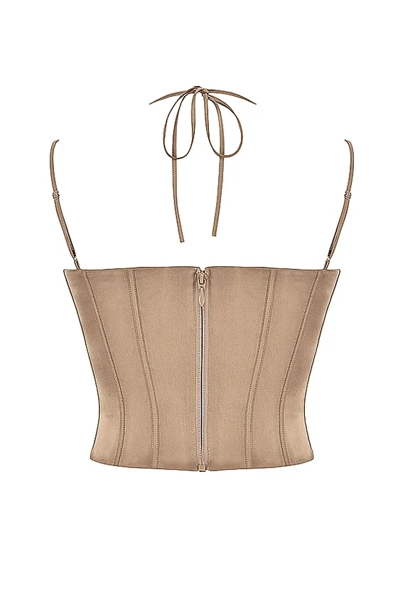 Gorset Chantelle z satyny w kolorze latte Gorset Chantelle z satyny w kolorze latte