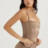 Gorset Chantelle z satyny w kolorze latte Gorset Chantelle z satyny w kolorze latte