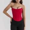 Gorset Genevieve z satynową koronką z tyłu Gorset Genevieve z satynową koronką z tyłu