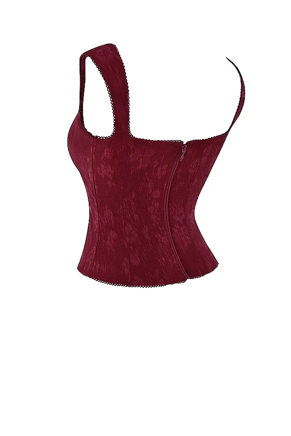 Gorset Parisa Merlot w kwiaty Gorset Parisa Merlot w kwiaty