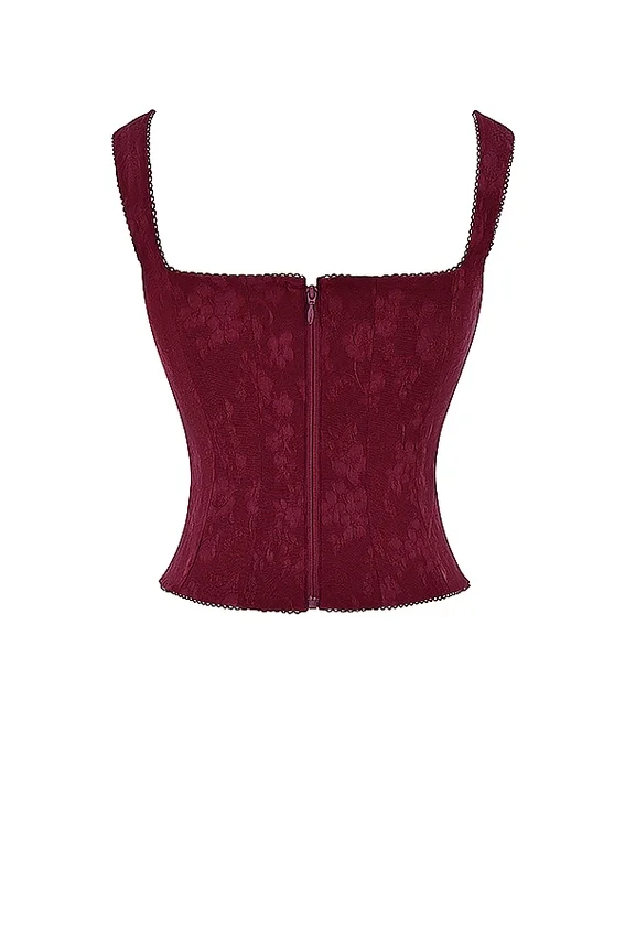 Gorset Parisa Merlot w kwiaty Gorset Parisa Merlot w kwiaty