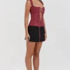 Gorset Parisa Merlot w kwiaty Gorset Parisa Merlot w kwiaty