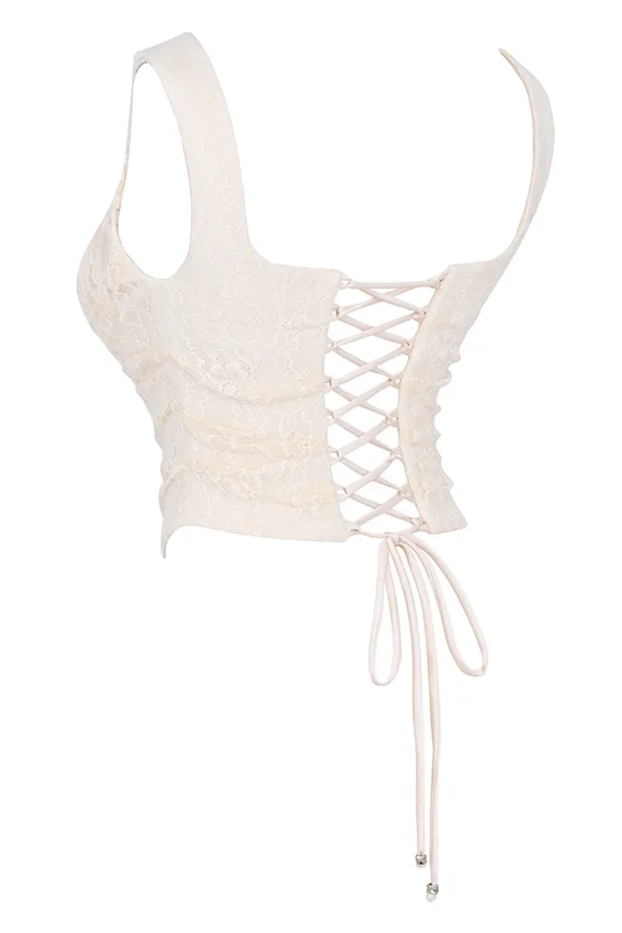 Gorset Una Vintage w kolorze kremowym Gorset Una Vintage w kolorze kremowym
